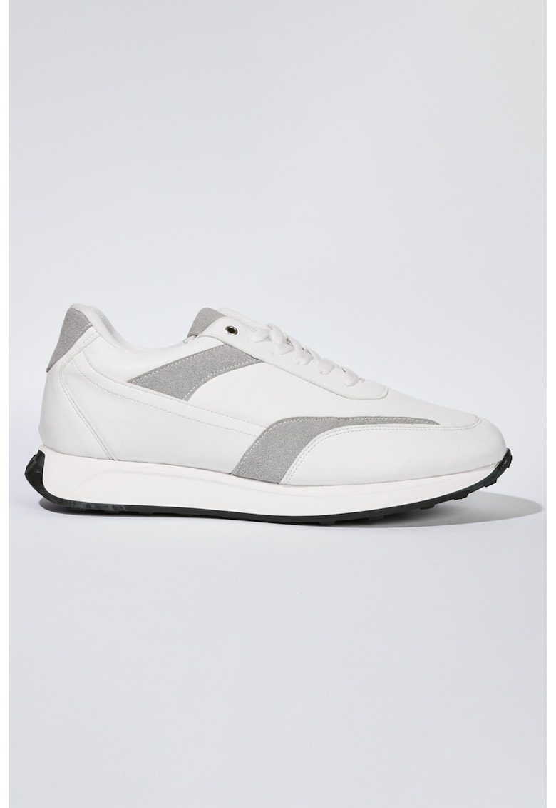 Pantofi sport cu detalii de piele intoarsa ecologica Pantofi sport cu detalii de piele intoarsa ecologica