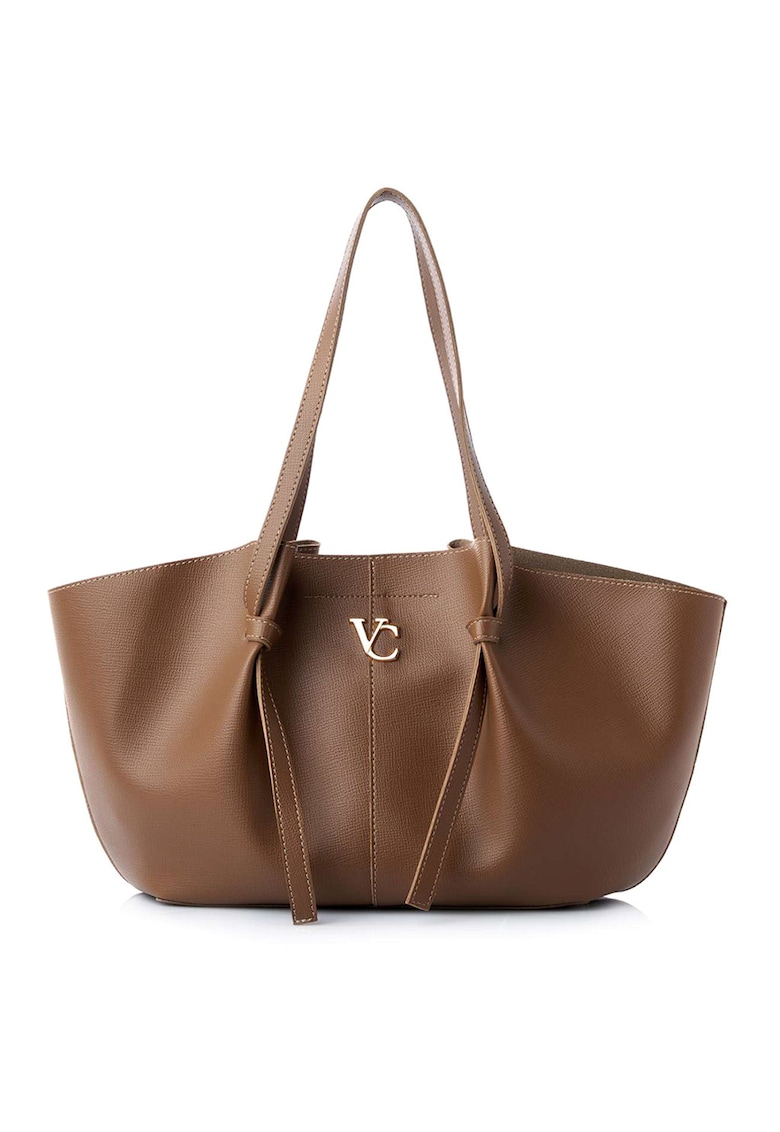 Geanta shopper din piele ecologica - Caramel