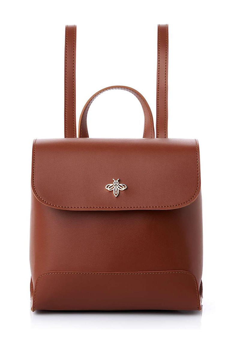Rucsac din piele ecologica cu detaliu metalic - Maro scortisoara