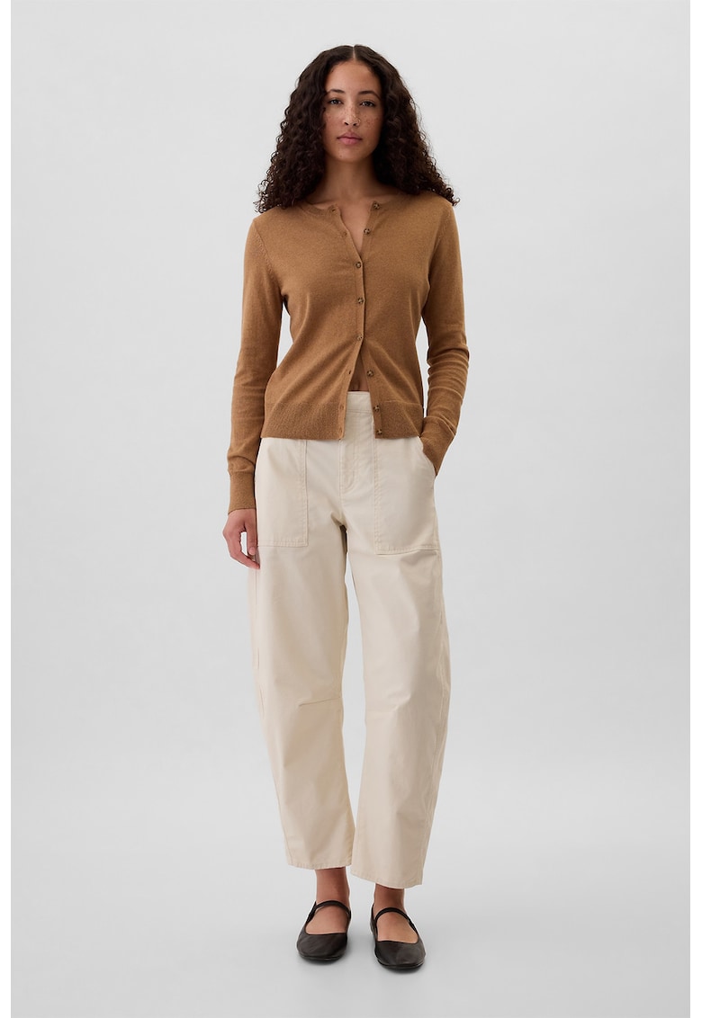 Pantaloni relaxed fit cu buzunare supradimensionate