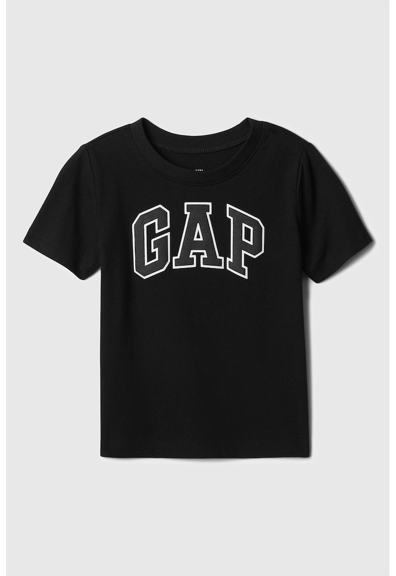 Tricou cu imprimeu logo - Alb/Negru