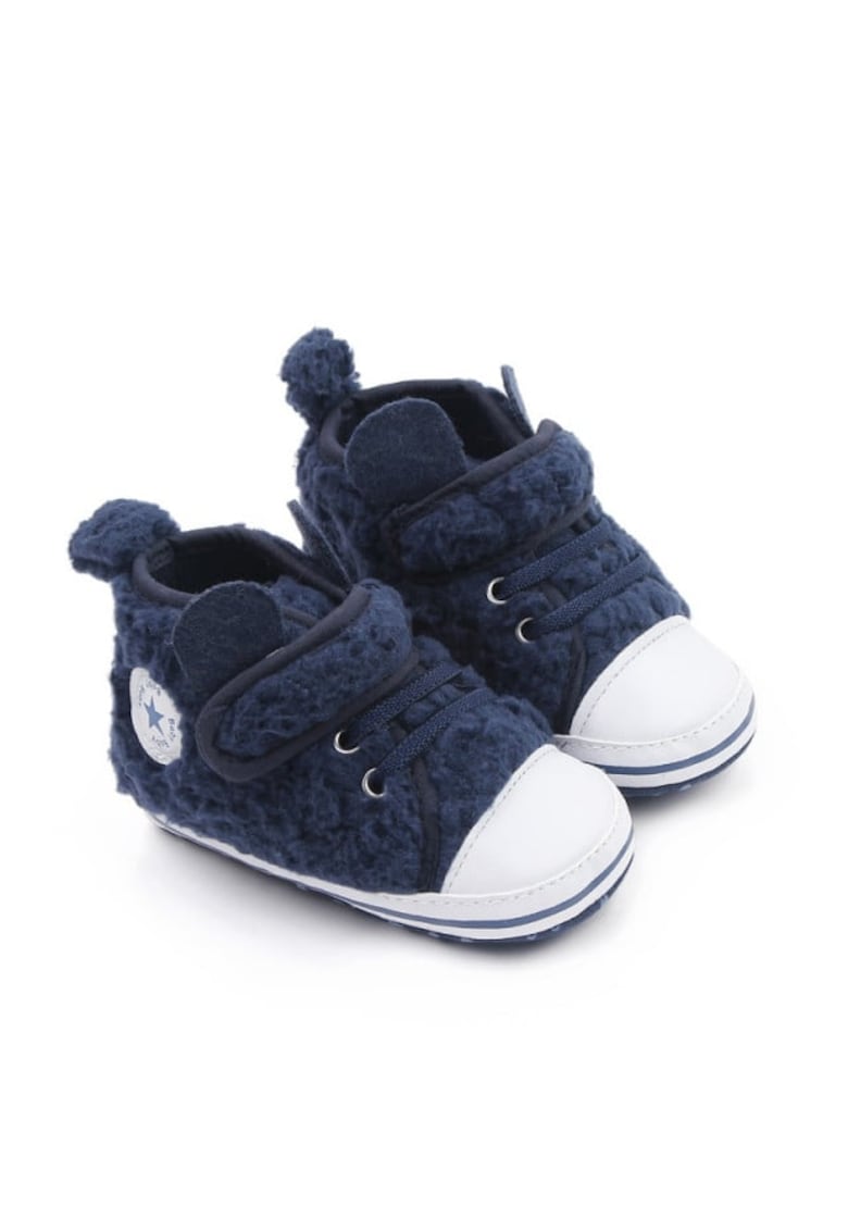 Tenisi pentru bebelusi Model AL 20033 cu blanita - Textil - Baieti - Bleumarin