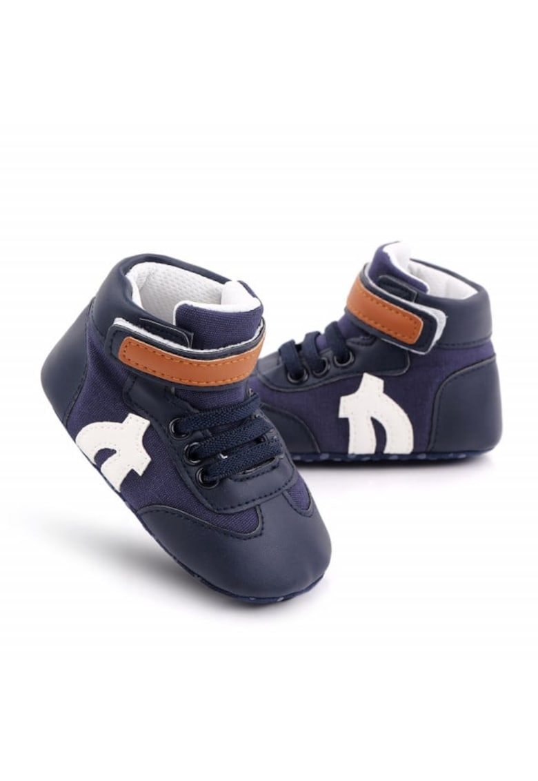 Ghetute sport pentru bebelusi SuperBaby - Model AL 20088 - Piele ecologica - Baieti - 3-6 luni - Bleumarin -