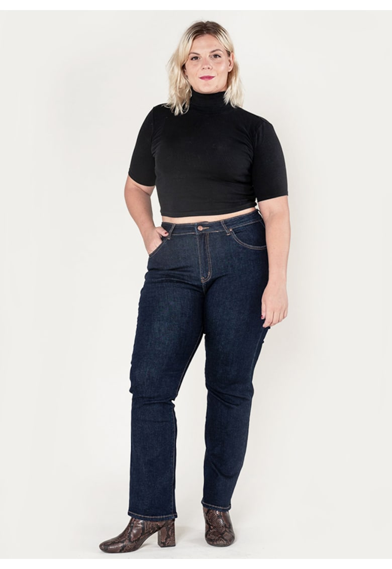 Blugi dama regular fit marimi mari indigo P612-18 M10 17978 - Albastru indigo