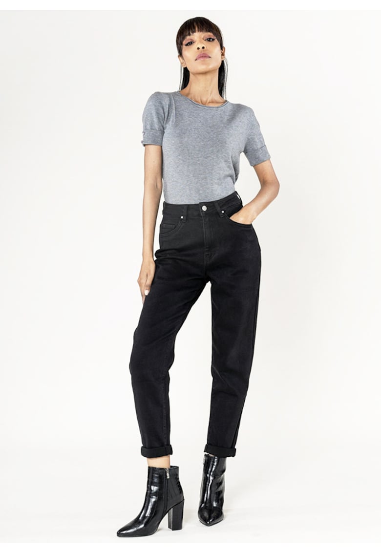 Blugi dama Mom Fit  Negru P502-8 M10 18023