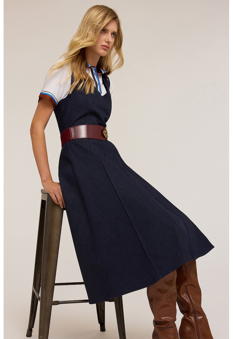 Rochie midi cu decolteu in V