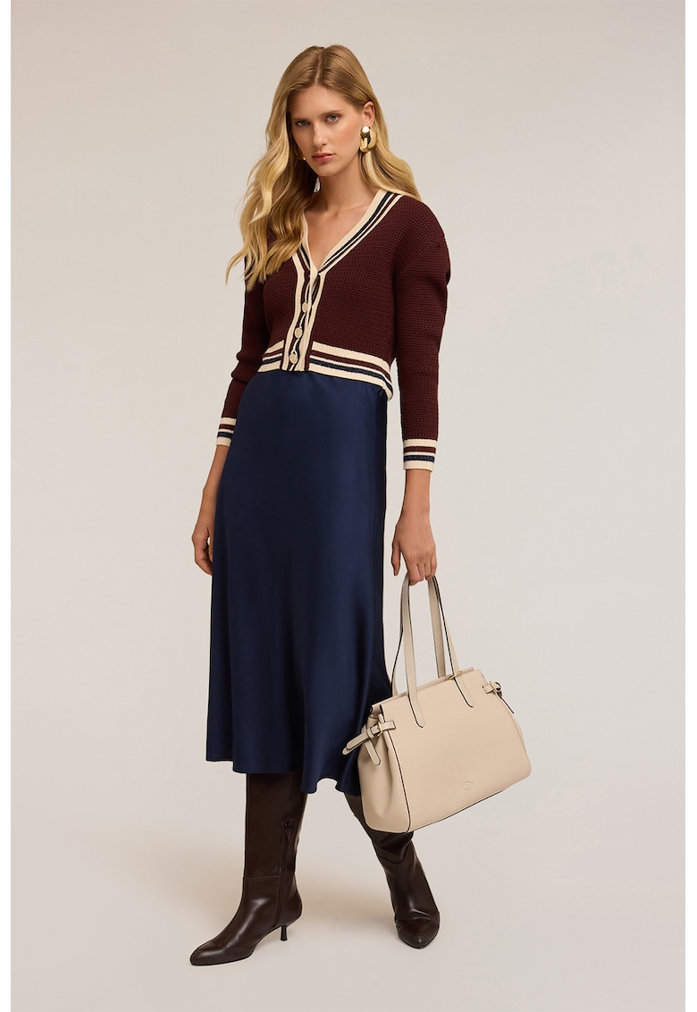 Fusta midi din satin Fusta midi din satin