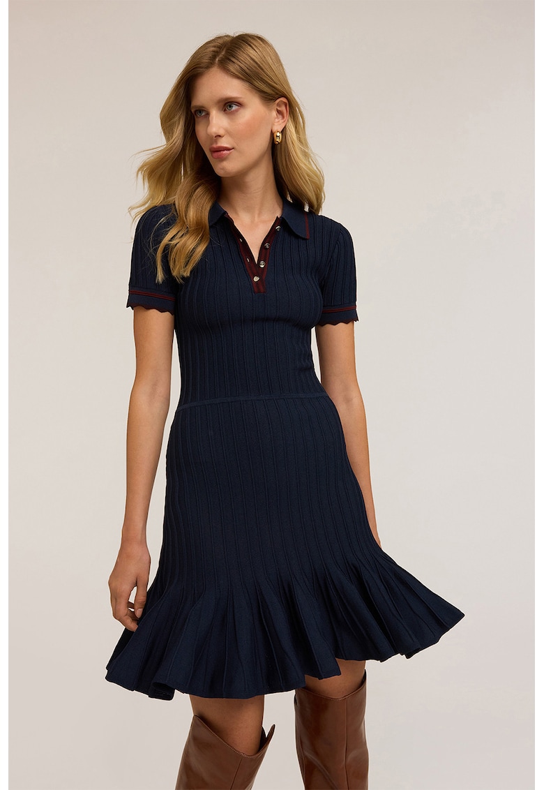 Motivi Rochie polo evazata - Albastru ultramarin