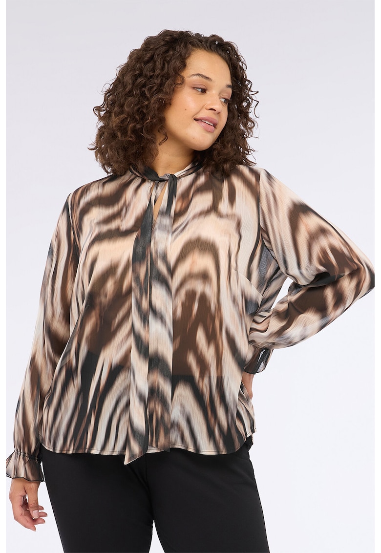 Bluza cu funda din panglici