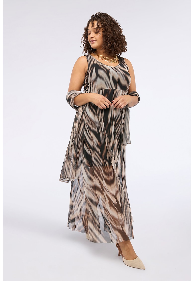 Rochie din tul cu animal print