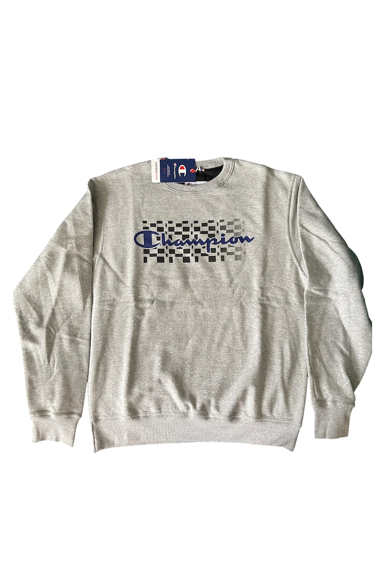 Bluza Barbati - Bumbac - Logo Printat 2187 - Gri