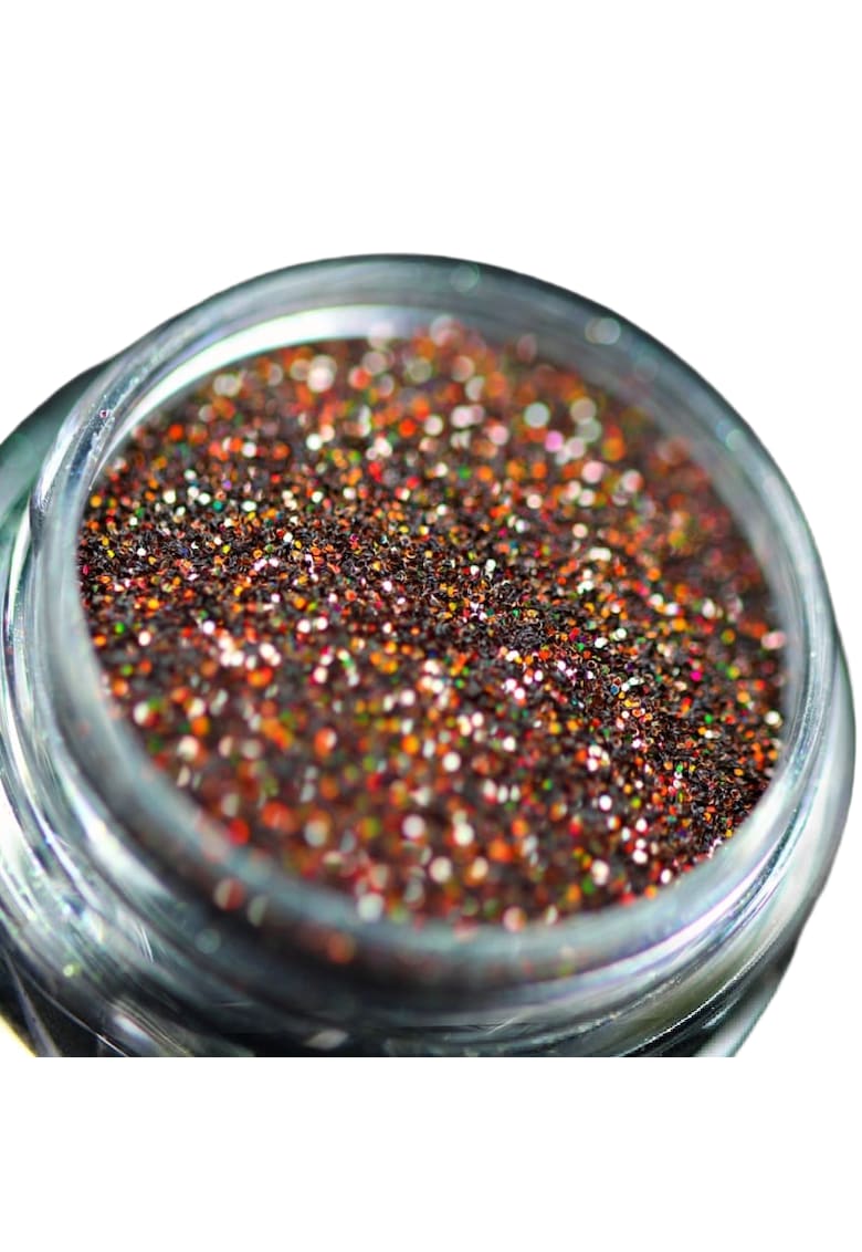 Glitter cosmetic pentru machiaj si body art PK169(maro cu sclipiri multicolore) 1g