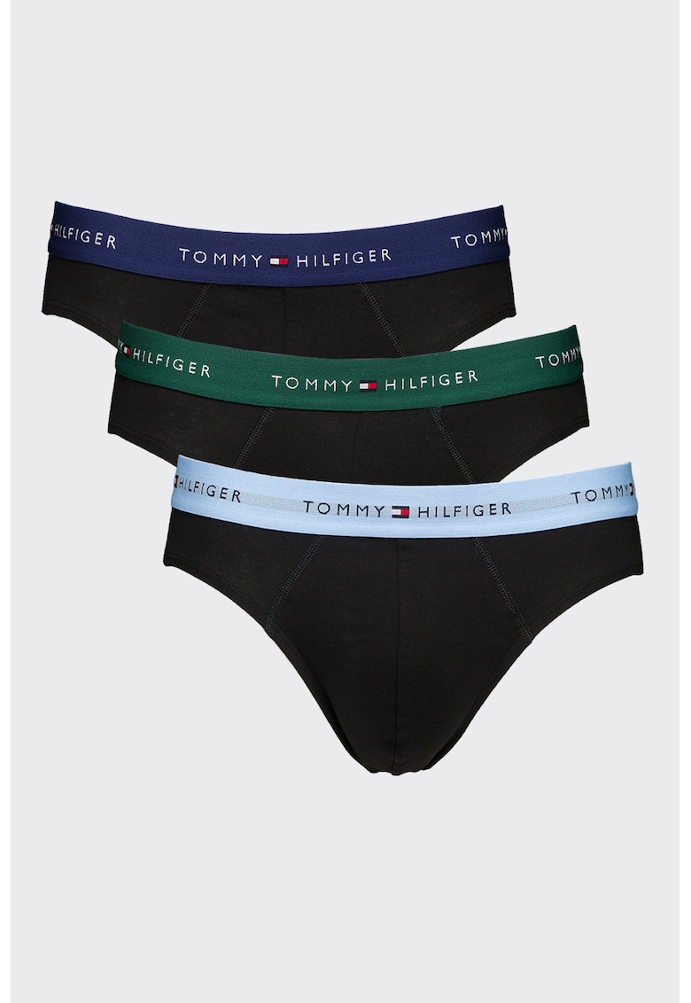 Set de chiloti cu banda logo in talie - 3 piese