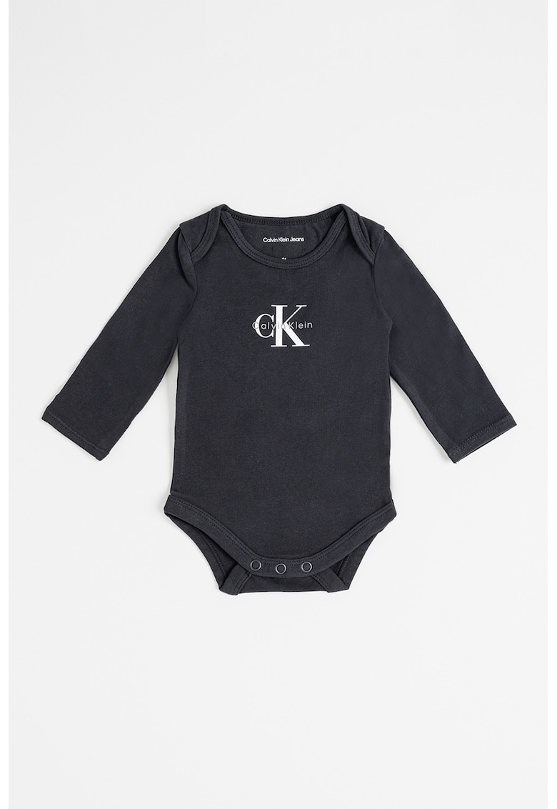 Body din amestec de bumbac cu logo Body din amestec de bumbac cu logo