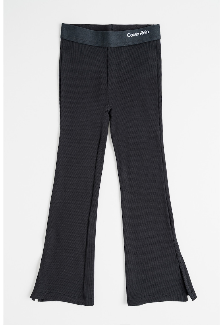 Pantaloni evazati cu logo