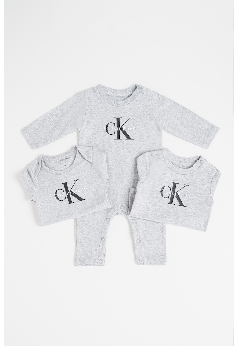 Set de tricou si body-uri din amestec de bumbac - 3 piese Set de tricou si body-uri din amestec de bumbac - 3 piese