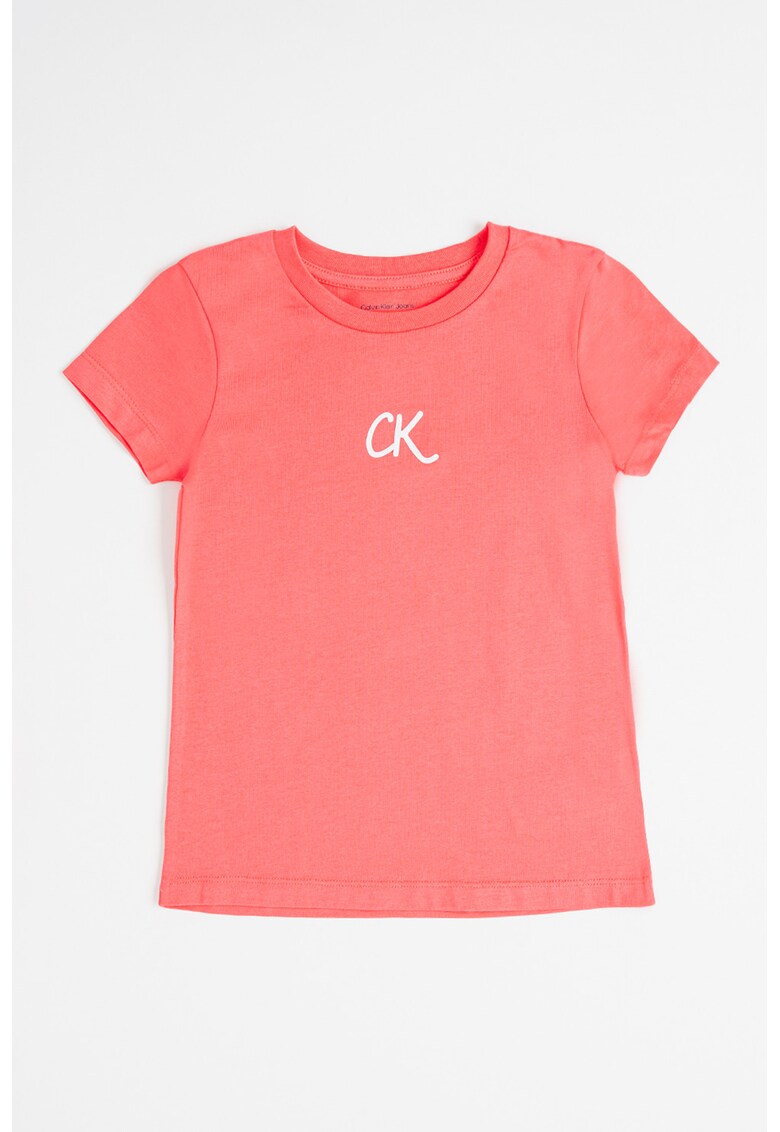 Tricou slim fit de bumbac - Fucsia
