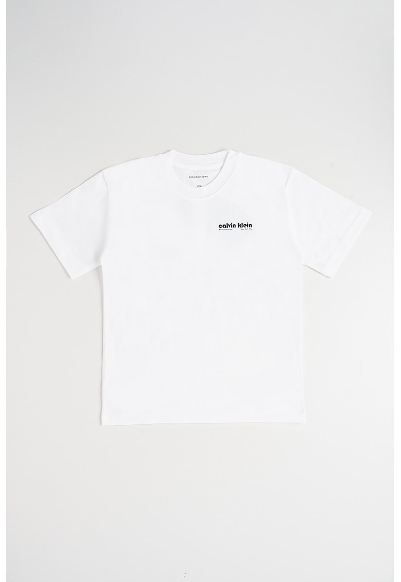 Tricou din bumbac cu logo supradimensionat