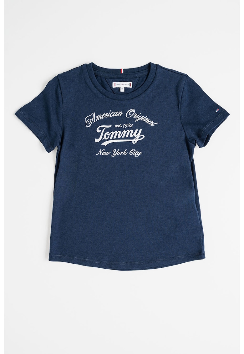 Tricou din amestec de bumbac organic si imprimeu logo