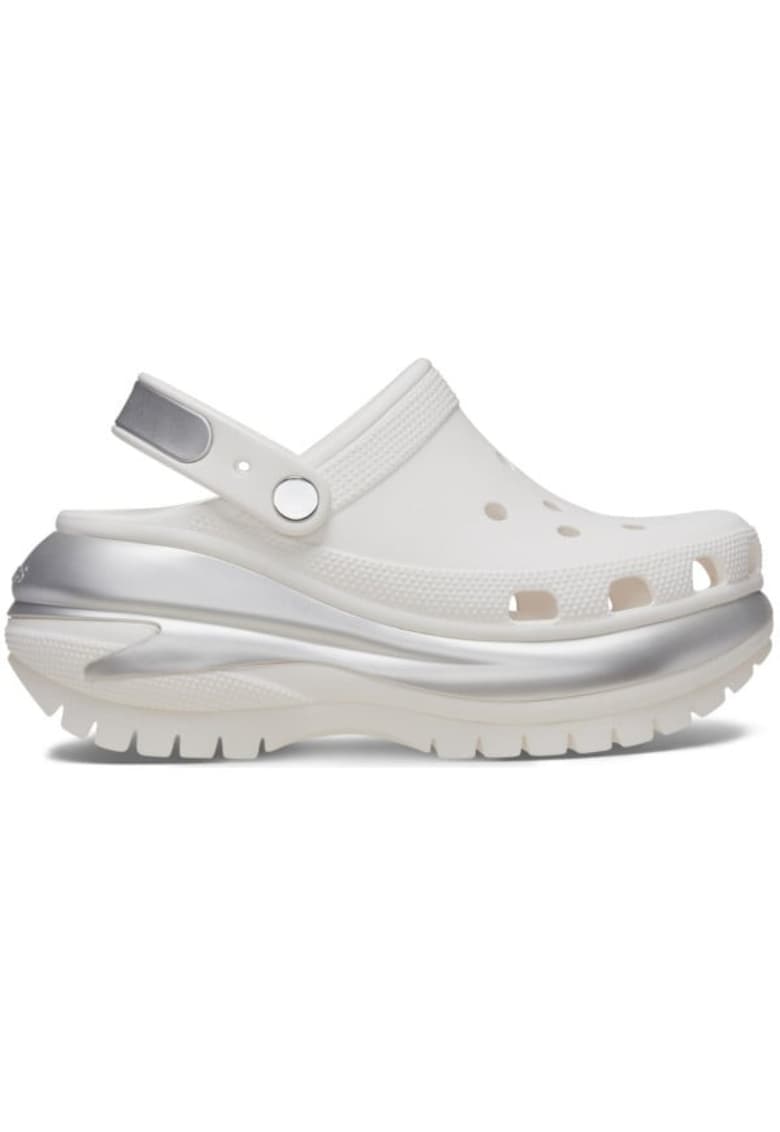 Crocs Saboti Mega Crush Metallic Clog - Alb