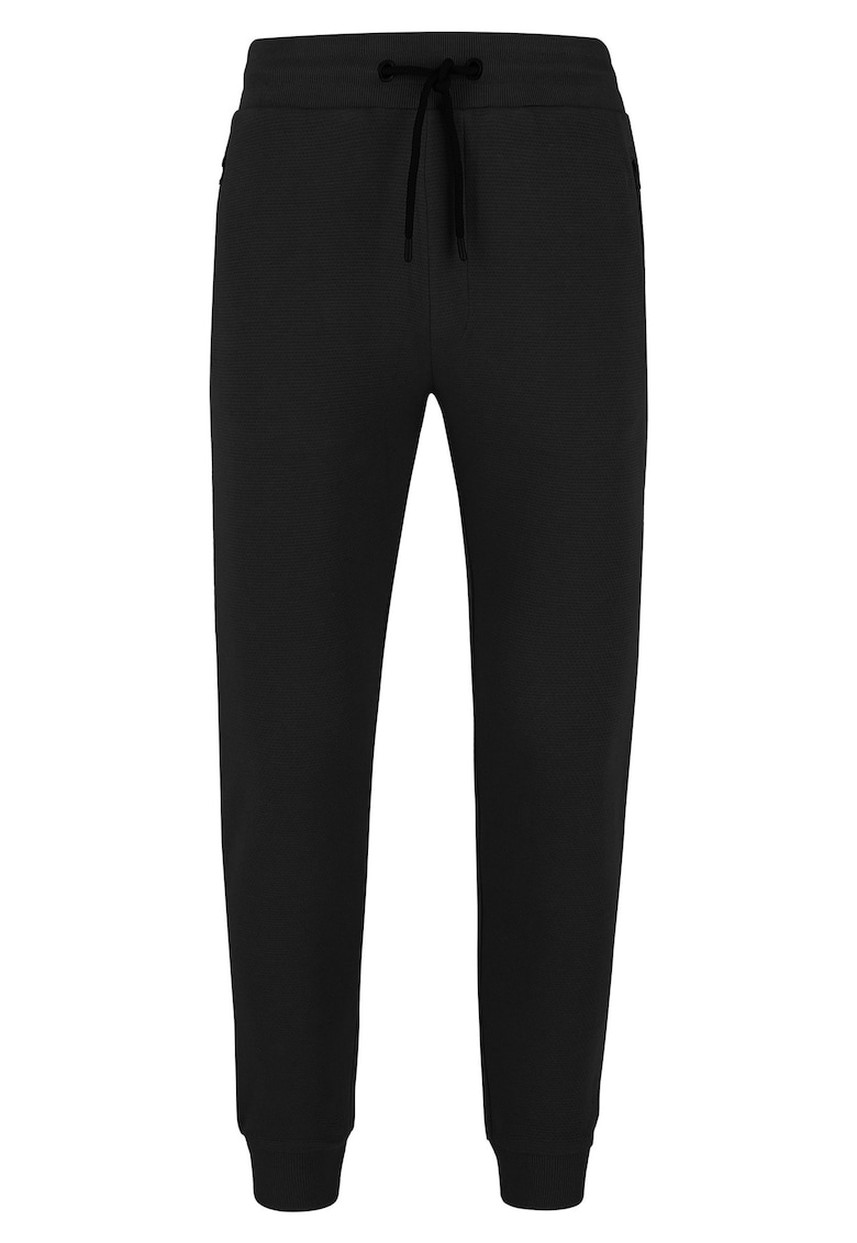 Pantaloni conici barbati - pantaloni jogger din bumbac cu snur N-Gon - negru