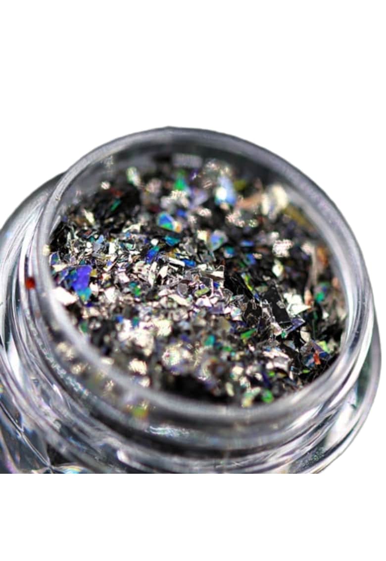 Pigment fulgi glitterati pentru machiaj si body art PK156(negru holografic) ™