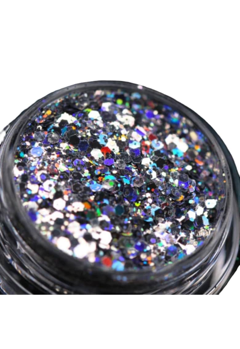 Glitter cosmetic holografic (argintiu deschis) pentru machiaj/bodyart PK107 ®