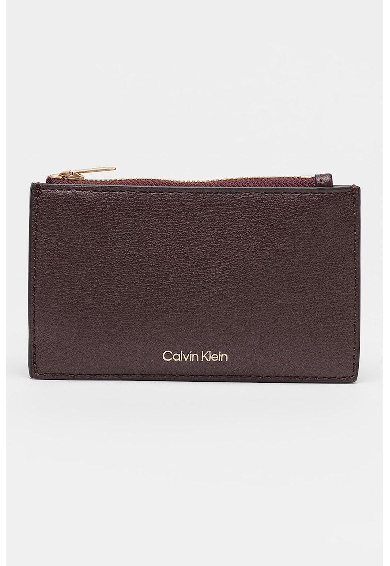 Portcart din piele ecologica cu detaliu logo