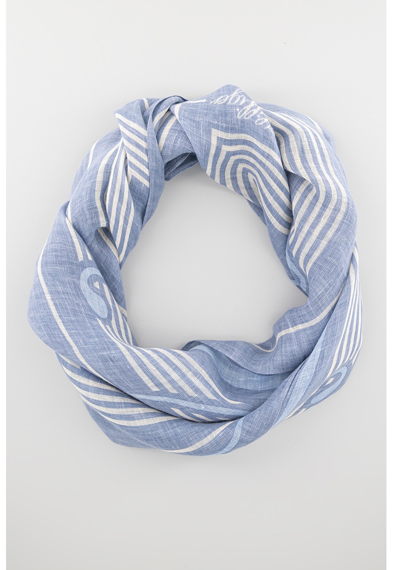 Esarfa din modal cu imprimeu logo