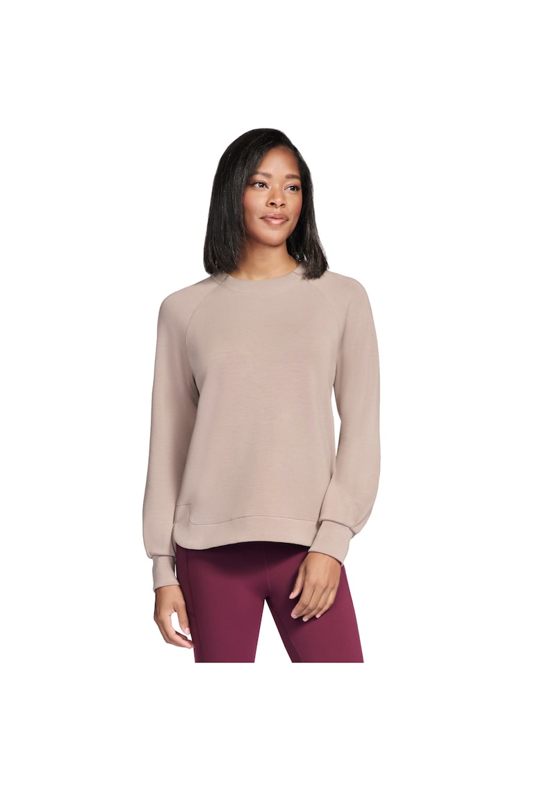 Skechers Hanorace de femei - Skechluxe Elevate Crewneck 198739 - Bej
