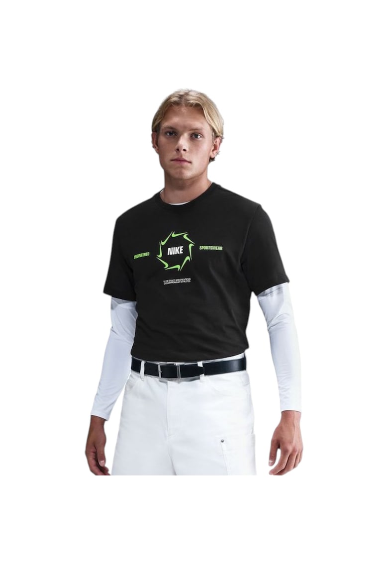 Tricou 6Months Swoosh HO25 49510 - Negru