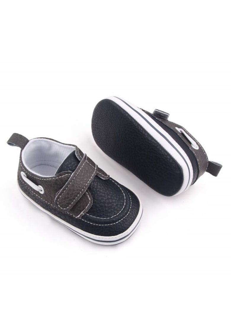 Pantofi tip mocasini Model AL 19921 - Pentru bebelusi - Piele ecologica - Baieti - 3-6 - Negru -