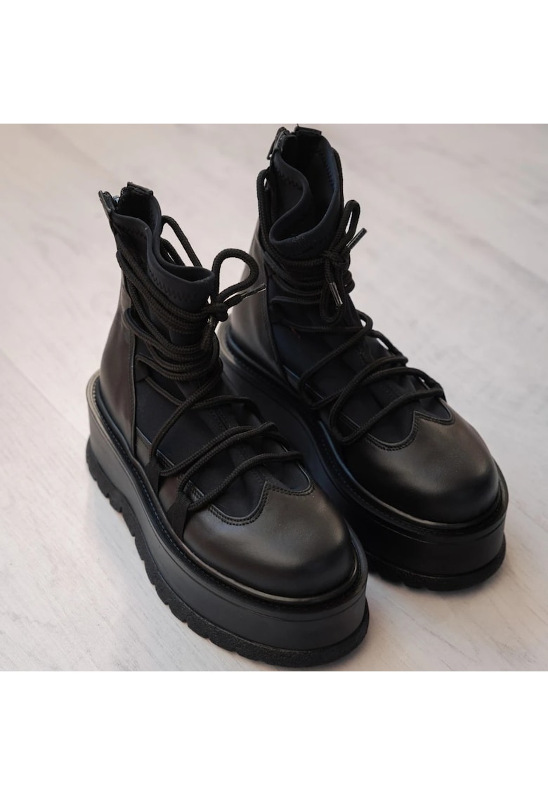 Ghete Dama - Moon - Black - marimea 40 -26.5 cm