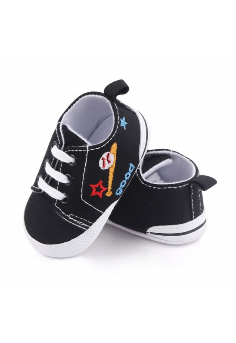 Tenisi pentru bebelusi Model AL 19990 Good Mood - Textil - Baieti - Negru