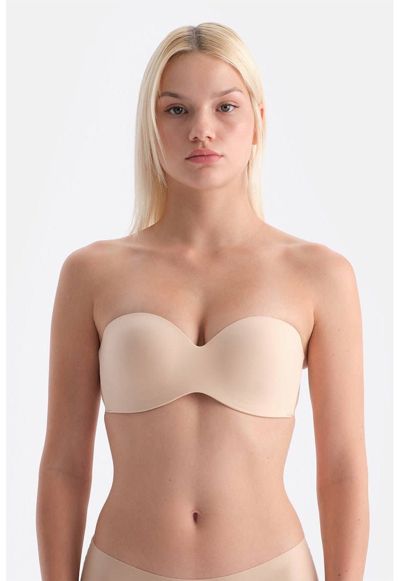 Sutien fara bretele cu model uni