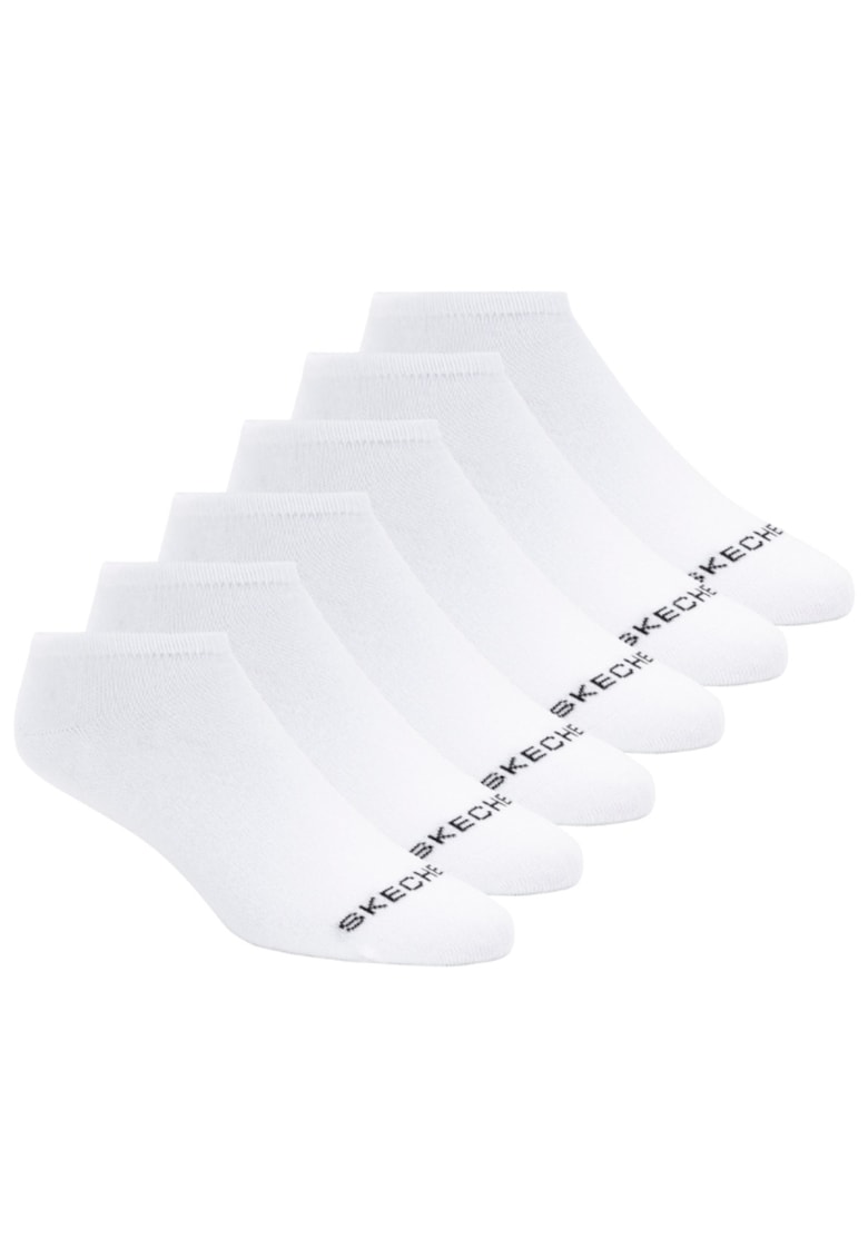 Skechers Set sosete - 6pk Womens Cotton Nshw Socks S116979-WHT - Alb - 35-39 -5; 6 buc