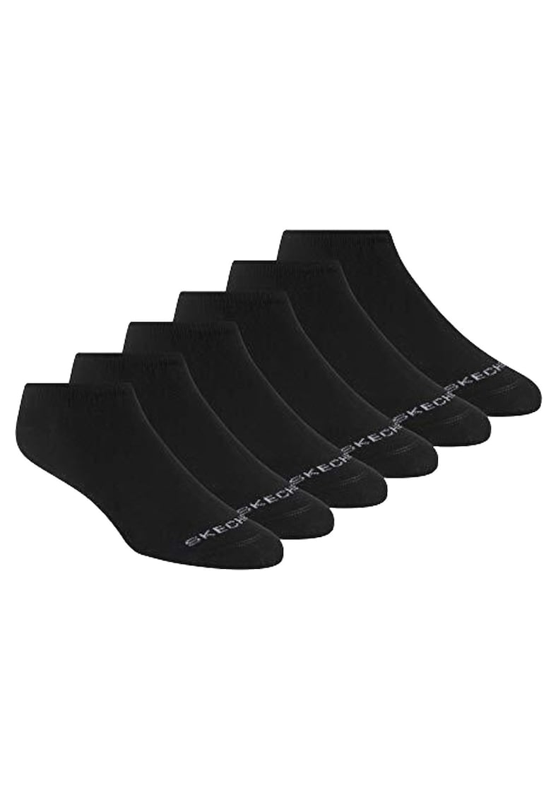 Skechers Set sosete - 6pk Womens Cotton Nshw Socks S116979-BLK - Negru - 35-39 -5; 6 buc