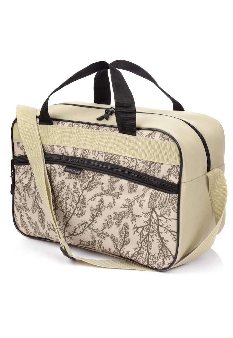 Geanta De Calatorie - Lokman Rami - Bagaj De Mana 20x40x25 - Pentru Liniile Ryanair - Usoara Si Rezistenta - Compacta - Usor De Purtat Pe Umar - 20x40x25 cm - Bej Si Maro