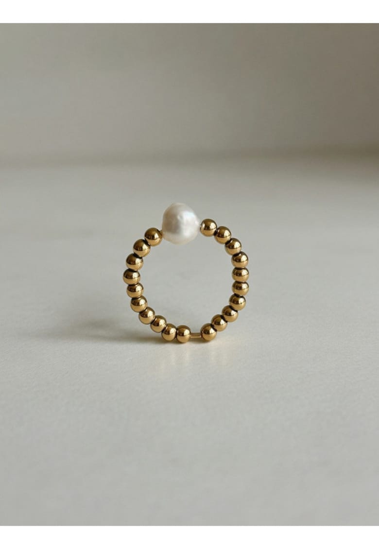 SOL Jewelry Inel cu hematit si perla de cultura D6