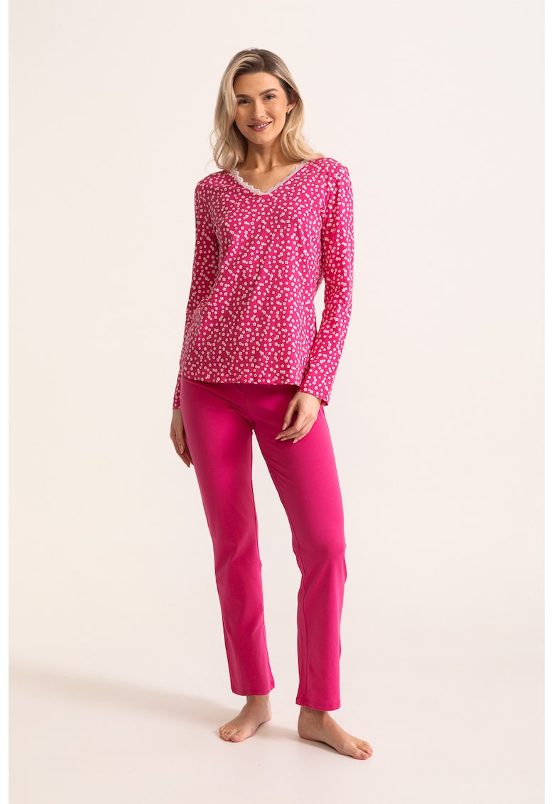 Pijama de bumbac cu pantaloni lungi Matilda