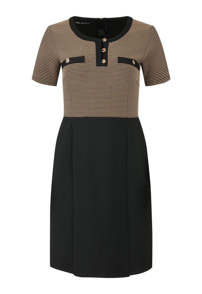 Rochie dreapta cu imprimeu in dungi