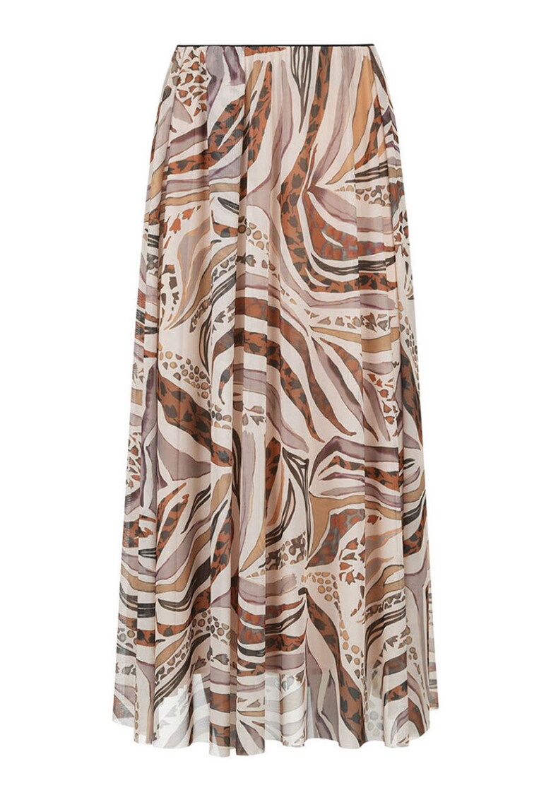 Fusta evazata cu imprimeu abstract