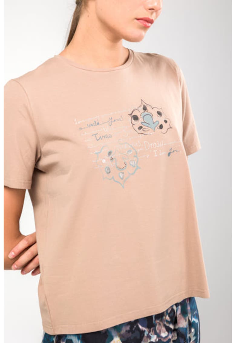 Tricou dama maneca scurta 41271 603 - Bej