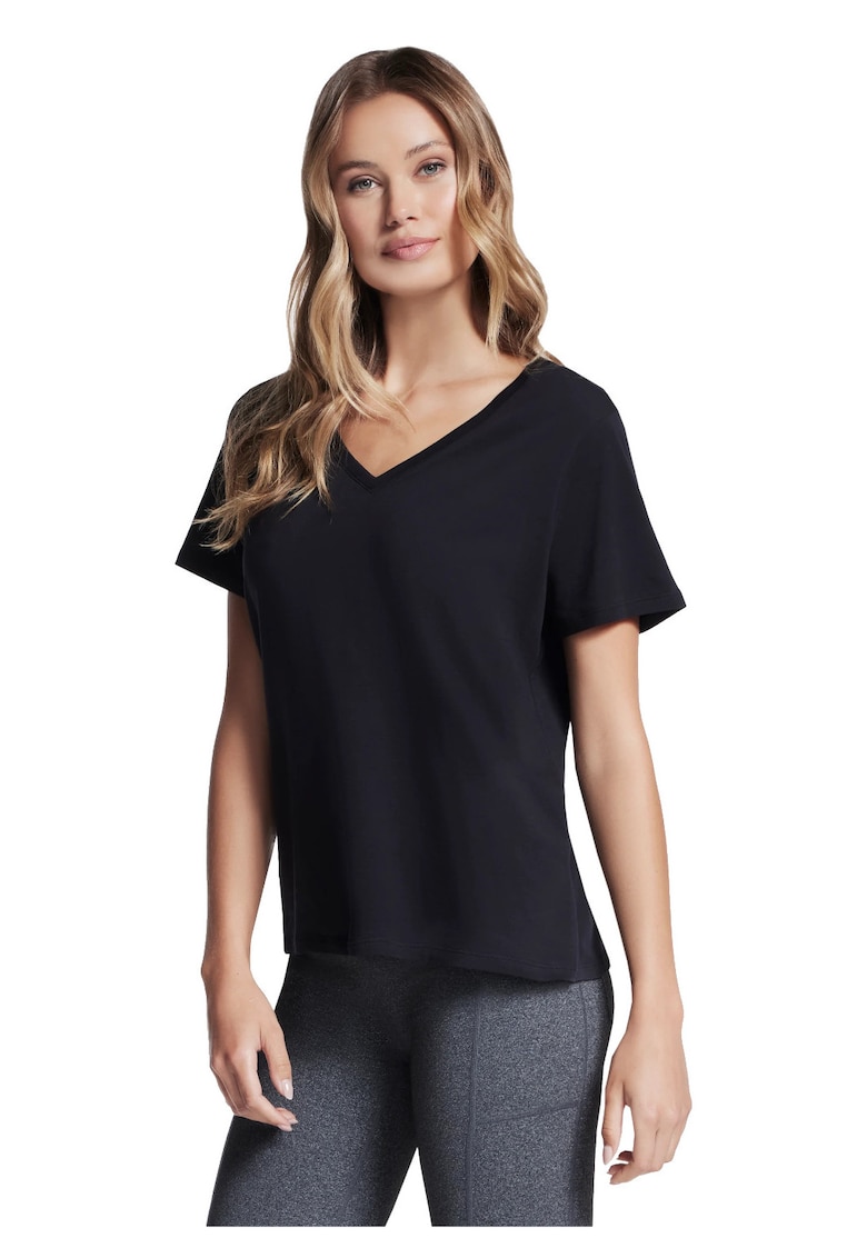 Tricou Pima V-Neck - Negru
