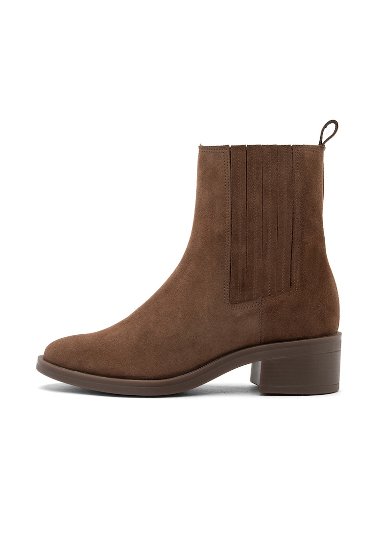 Cizme din piele cu toc masiv Bianka