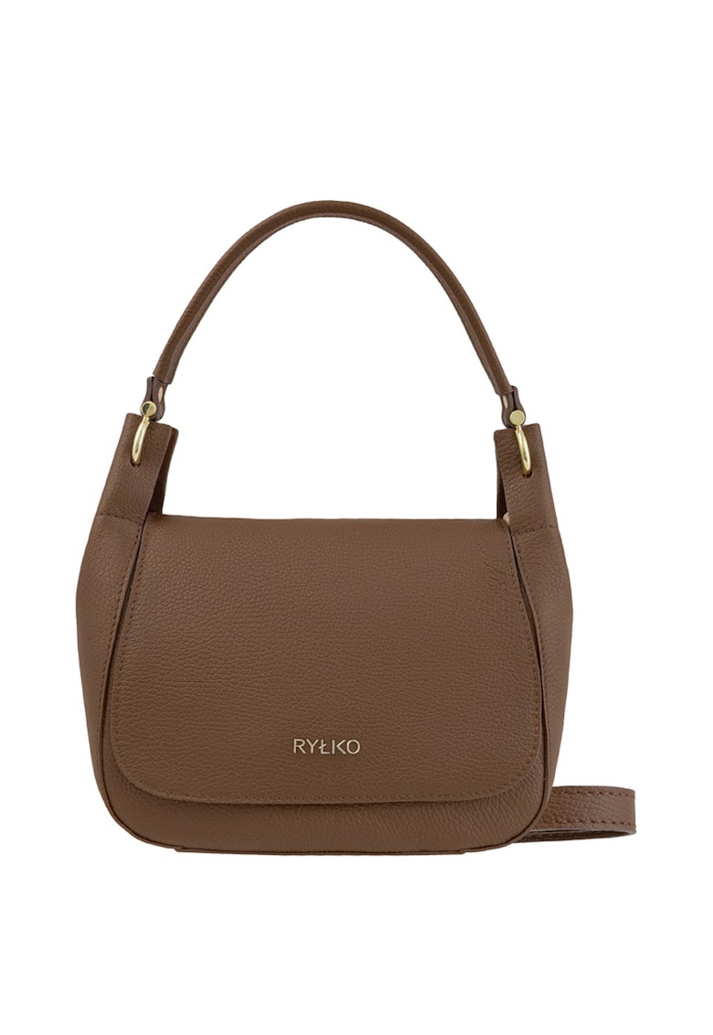 Geanta crossbody de piele cu clapa