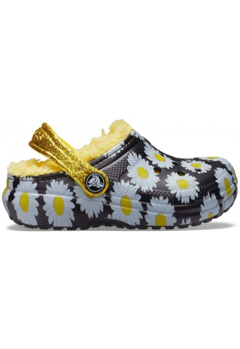 Saboti Kids' Classic Lined Vacay Vibes Clog - US Negru - Black Daisy