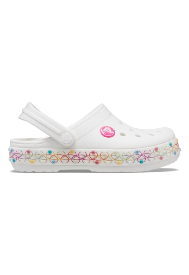 Saboti Crocband Stretch Necklace Clog Kids 37-38 EU - J5 US Alb - White/Multi
