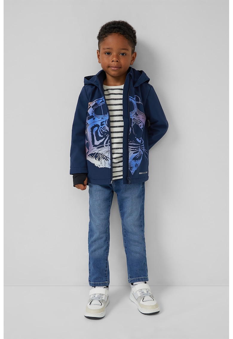 Jacheta cu imprimeu si gluga