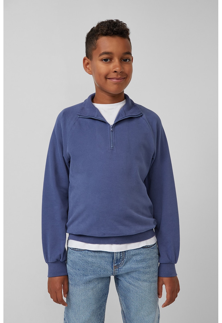 Bluza de trening cu fenta cu fermoar scurt